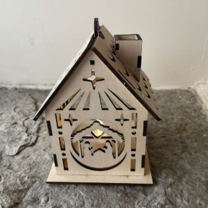 Laser Cut Christmas House Lantern